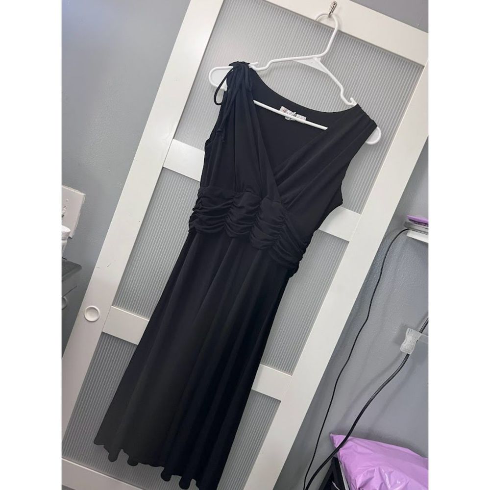 L_AA Studio AA 10P Black Dress With Shoulder Tie